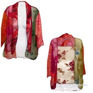 Vintage Sterling Styles Jacket One Size Velvet Burnout Forest Fairy Whimsigoth